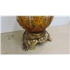 Image 3 : Mid Century Modern Amber Round Glass Lamp