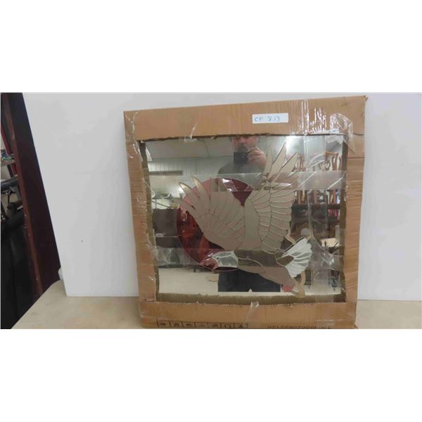 Mirrored/Glass Eagle Picture 24'' x 25'' 