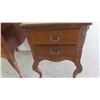 Image 3 : 2 Fancy Detailed Design 2 Drawer End Tables with Glass 