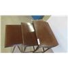 Image 3 : Walnut 3 Nesting Stand Set - Biggest 24'' x 24'' x 14''