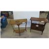 Image 1 : 2 Magazine Stands 24'' x 24'' x 12'' , Half Moon Stand 23'' x 24'' x 24'' 