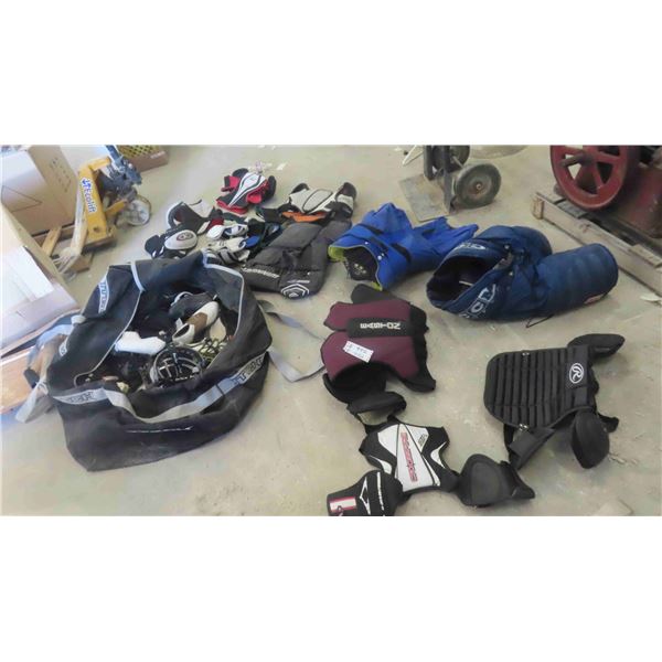 Quantity of Sports Equipment: Mainly Hockey, Pants, Shoulder