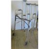 Image 3 : 2 Sets of Aluminum Crutches, Walker, Bath Seat 