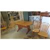 Image 1 : Oak Table 30'' x 42'' x 59'' , One Leaf 12'' , 4 Chairs 