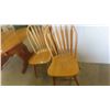 Image 5 : Oak Table 30'' x 42'' x 59'' , One Leaf 12'' , 4 Chairs 