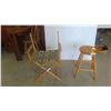 Image 1 : Stool & Folding Director Chair (Missing Back Strap) 