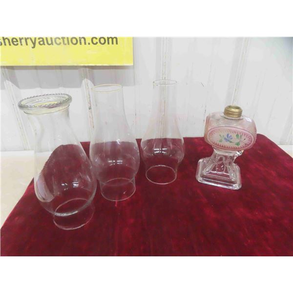 Finger Lamp Base, 3 Globes 