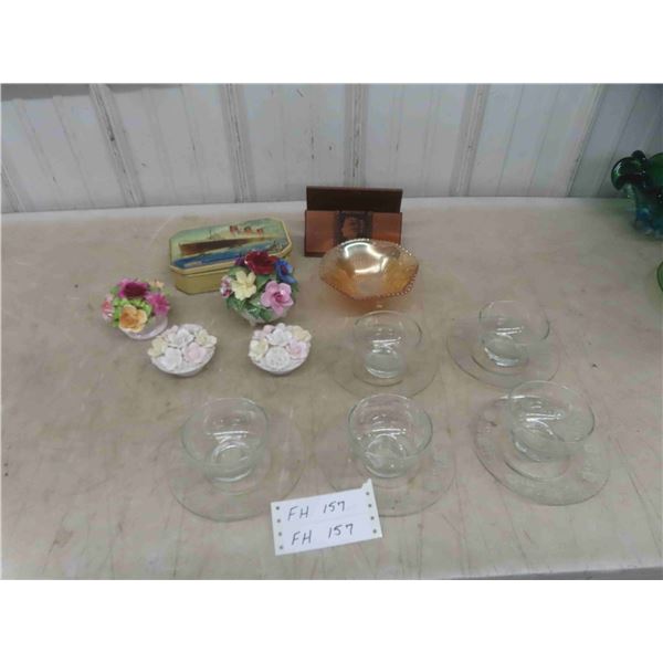 Side Plates, Knick Knacks, The Queen Mary Ship Tin, Plus