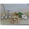 Image 1 : 13 Piece Tea Set, Serving Plate, Bowl, Vintage Brooch