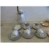 Image 2 : 13 Piece Tea Set, Serving Plate, Bowl, Vintage Brooch