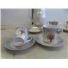 Image 3 : 13 Piece Tea Set, Serving Plate, Bowl, Vintage Brooch