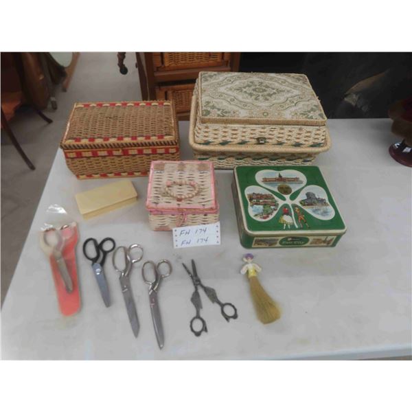 Sewing Baskets, Scissors & More 