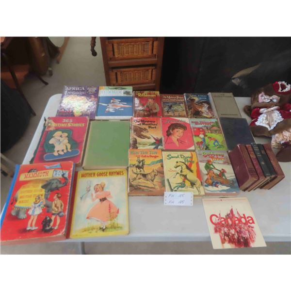 22 Vintage Books : The Rifleman , Jungle Book , Bobbsey Twins , Rin Tin Tin & More 