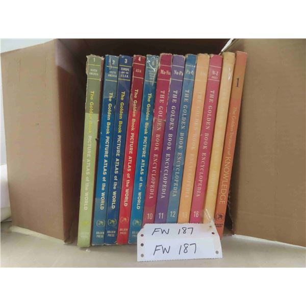22 Hard Cover Books : The Golden Book Encyclopedia , Golden