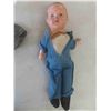 Image 11 : Porcelain Doll on Stand 17'' Tall , Doll Case 8'' x 8 1/2'' x 15 3/4'' , Doll Clothing