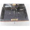 Image 8 : Oil Lamp No Chimney, Stained Glass Style Shade, Glass Chimney, Vintage Metal Lock Box