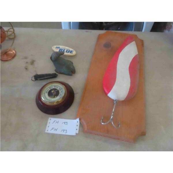 Barometer, Giant Mounted Lure 9 1/2'' x 21''