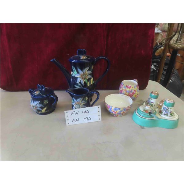 5 Piece Coffee Cream and Sugar , Royal Winton Cream and