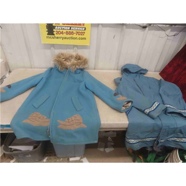 Handcrafted Wool Coat by Canadian Eskimos with Matching Cover 