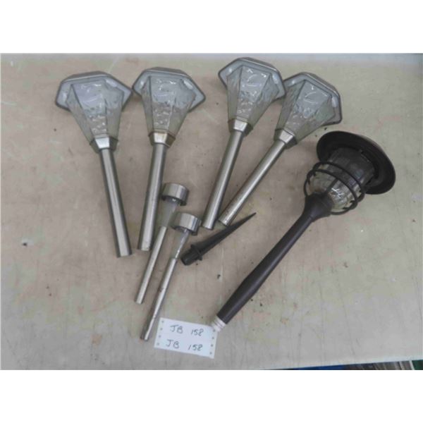 7 Solar Lights Tallest is 18''