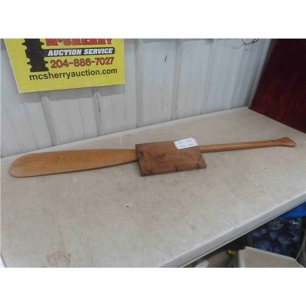 Vintage Paddle, Summerland Cooperative Wood Sign 11 1/2'' x 6 3/4'' 