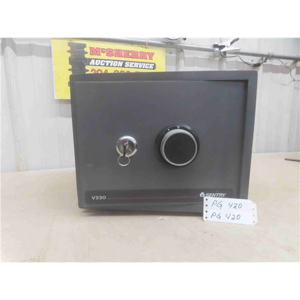 Sentry V33- Security Safe Box / Steel Key Combination Safe 15'' Wide  x