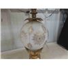 Image 3 : 2 Table Lamps with Brass Base 34'' Tall - Shade Has Damage 