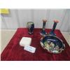 Image 1 : Candlestick Holders , Vase, Serving Bowl, Wedgewood Trinket Box 