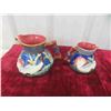 Image 2 : 2 Hand Painted Staffordshire Fish Pitchers, Wedgewood Jasperware Blue 