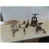 Image 1 : Vintage Tools : Pipe Vice, Hand Drill, Planer, Trowel & More 