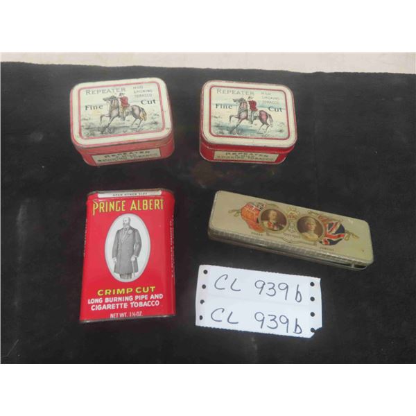 Vintage Tins : Repeater Smoking Tobacco, Prince Albert Tobacco, Cadbury