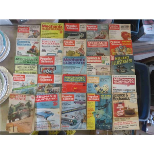 25 Magazines 1960s/70s : Popular Science, Mechanix Illustrated
