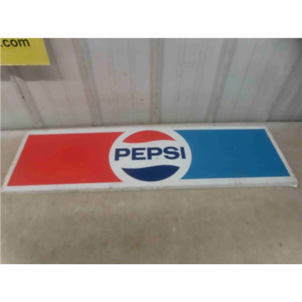 Metal Pepsi Sign/Cover 36'' x 10 1/4'' 