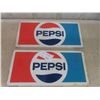 Image 1 : 2 Metal Pepsi Signs/Covers 22'' x 10'' 
