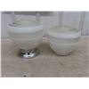 Image 7 : 3 Light Shade Covers - Vintage , 1 Complete Fixture