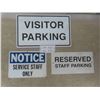 Image 1 : 3 Signs : Visitor Parking , Reserved Staff Parking - Largest Measures 15'' x 9'' 