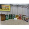 Image 1 : Oil Cans with Product : Esso , Gulf , Quaker State , Goldex Cream 
