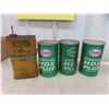 Image 3 : Oil Cans with Product : Esso , Gulf , Quaker State , Goldex Cream 