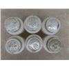 Image 2 : 6 Vintage Milk Glass Shakers for Salt, Pepper, Flour and Sugar