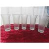 Image 2 : 9 Vintage Clear Crinkle Glasses, 2 Pitchers 