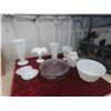 Image 1 : Anchor Milk Glass Vase , Candy Dish , Anchor Casserole Dish with Lid 