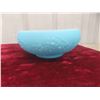 Image 2 : Fenton Blue Satin Bowl, Indiana Frosted Glass Pedestal Fruit Bowl