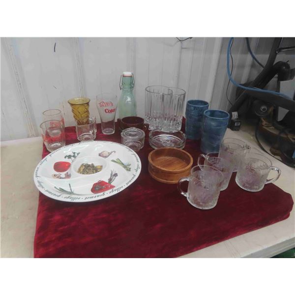 Drewry Glasses , Coca Cola Glasses , Veggie Platter, Coffee Mugs & More 