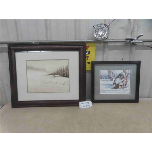 2 Framed Pictures  Largest Measures 24'' x 20''