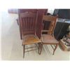 Image 1 : 3 Vintage Oak Chairs 