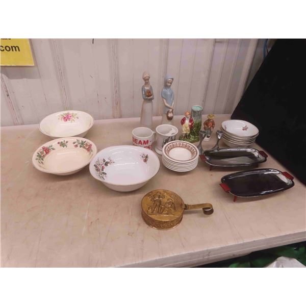 Moustache Mug, Serving Bowls, 2 Vases 11 1/2'' Tall, Figurines & More 