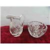Image 2 : Manhattan Depression Clear Glass Powder Vanity Jar, Pinwheel Crystal Cream
