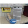 Image 1 : 4 Drawer Organizer with Wheels 13 1/4'' x 12 1/2'' x 24'' & Cat Toys