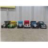 Image 2 : 6 Diecast Trucks Largest Measures 5 1/4'' x 1 3/4'' x 2'' 