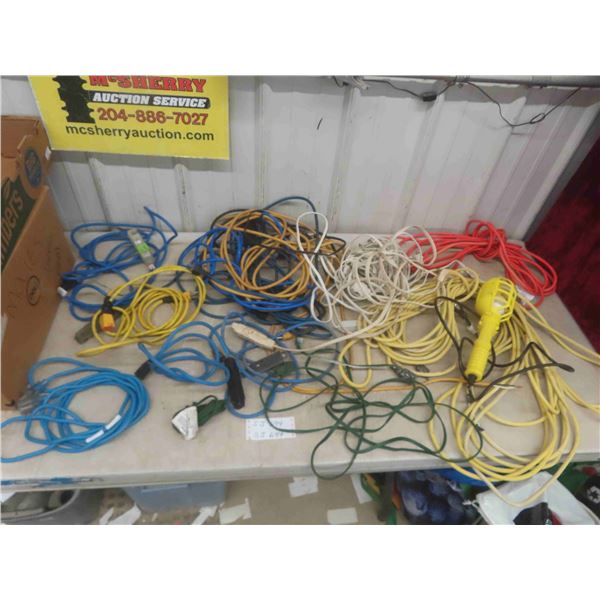 Various Styles & Lengths Extension Cords , 2 Trouble Lights